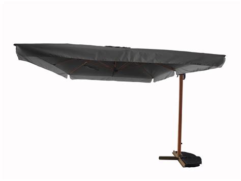 Parasol rectangular de aluminio Lagos negro 300x400 cm .